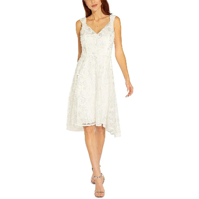 Adrianna Papell Womens Lace Embroidered Cocktail and Party Dress Tunics Evening elegant