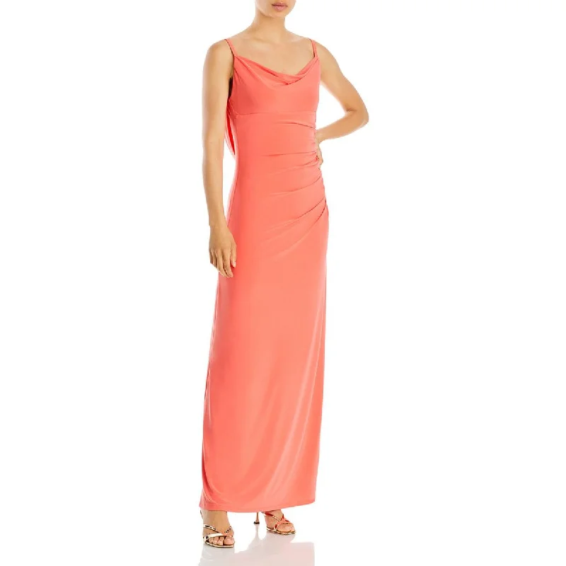 Aqua Womens Open Back Long Evening Dress Tunics Floral girly