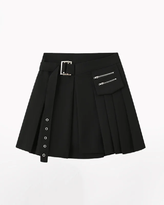 Functional Belt Pocket Cargo Mini Skirt belted skirt waist