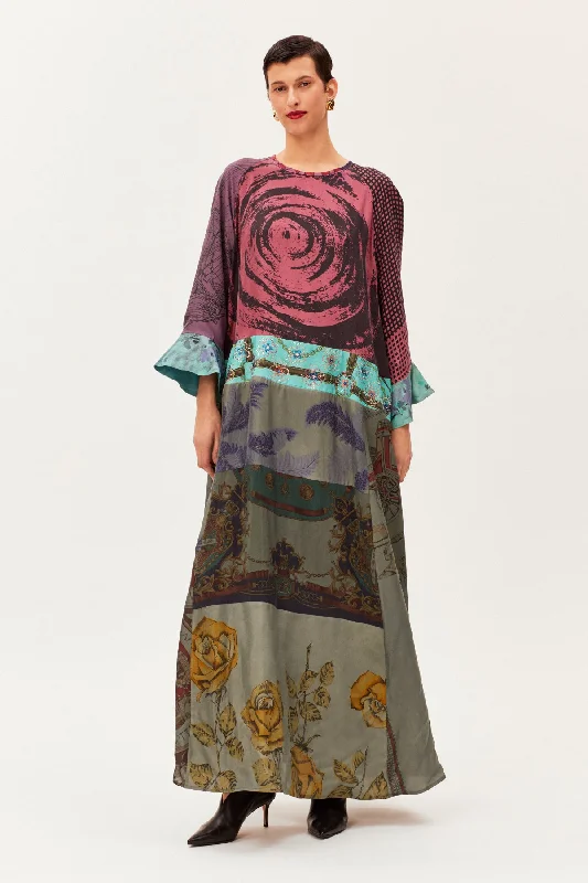 One-of-a-kind Evening Bell Dress Silk Embellished with ®Swarosvki Crystals