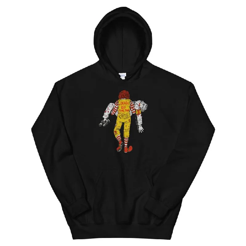 Death of Junk Food Unisex Hoodie Hoodie with High Neck Warm Protective
