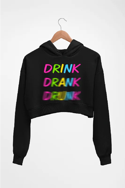 Drink Alcoholic Crop HOODIE FOR WOMEN Hoodie with Snap Buttons Easy Quick