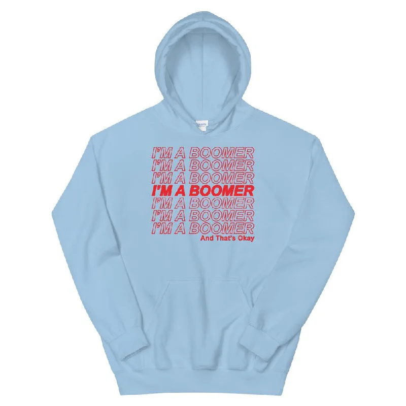 I’m A Boomer Unisex Hoodie Hoodie with Ribbed Cuffs Snug Fit Comfort