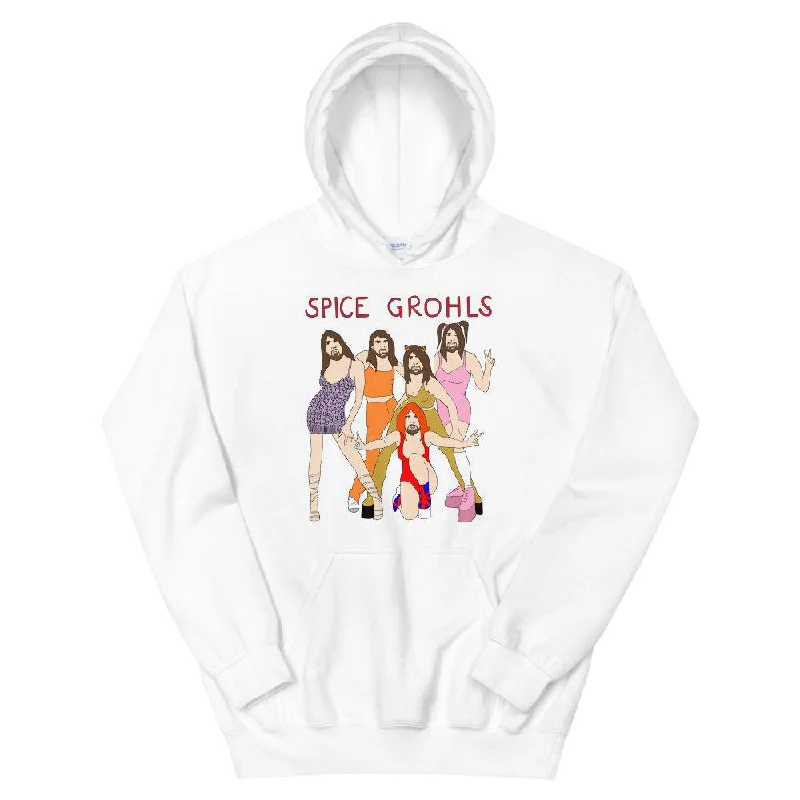 Spice Grohls Unisex Hoodie Hoodie with Full-Zip Functional Layering