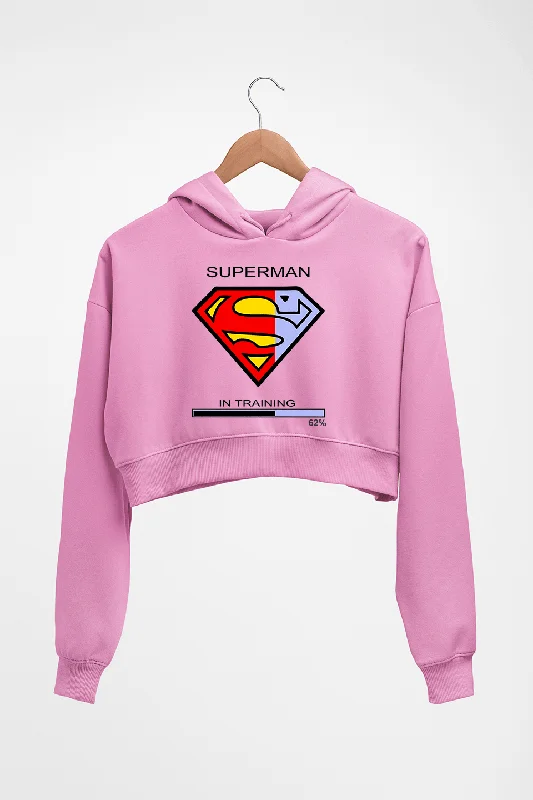 Superman Gym Crop HOODIE FOR WOMEN Hoodie with Patch Decorative Personalized