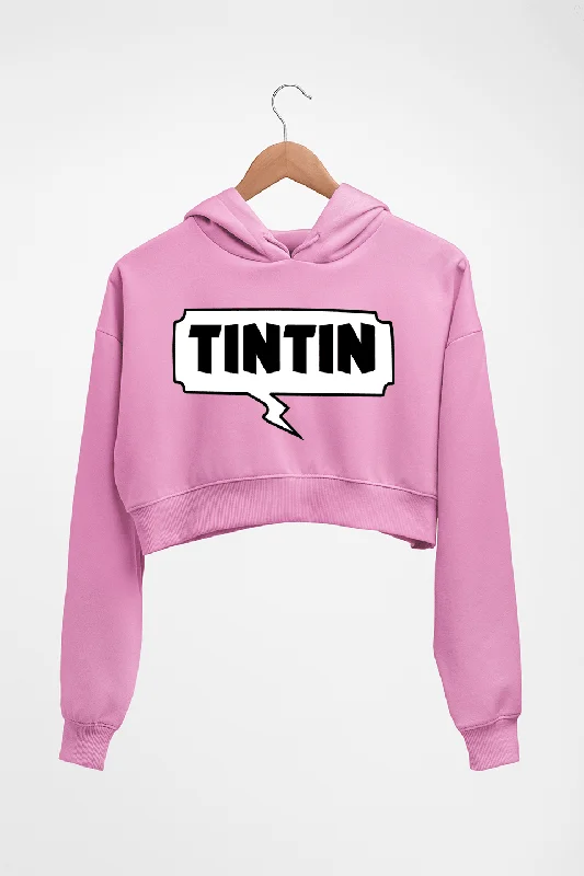 Tintin Crop HOODIE FOR WOMEN Hoodie with Hem Elastic Stretchable Comfortable