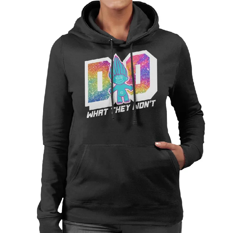 Trolls Do What They Wont Women's Hooded Sweatshirt Hoodie with Exposed Zipper Edgy Industrial Trolls Do What They Wont Women's Hooded Sweatshirt Hoodie with Exposed Zipper Edgy Industrial