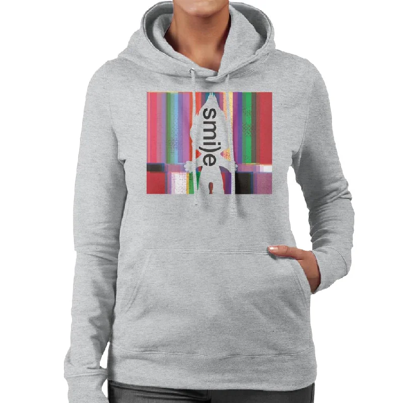 Trolls Silhouette Smile Women's Hooded Sweatshirt Hoodie with Double Zipper Versatile Adjustable