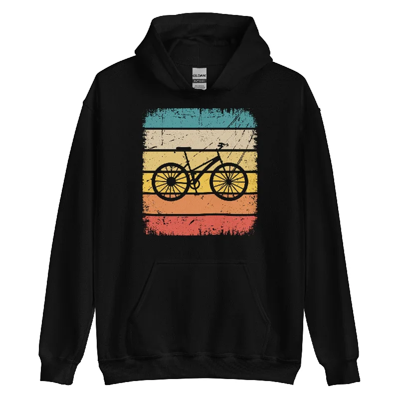 Vintage Square And Cycling - Unisex Hoodie Hoodie with Ribbed Neckline Snug Warm