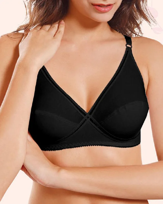 Angel Bra - Flourish - Black Seamless Fit Bra