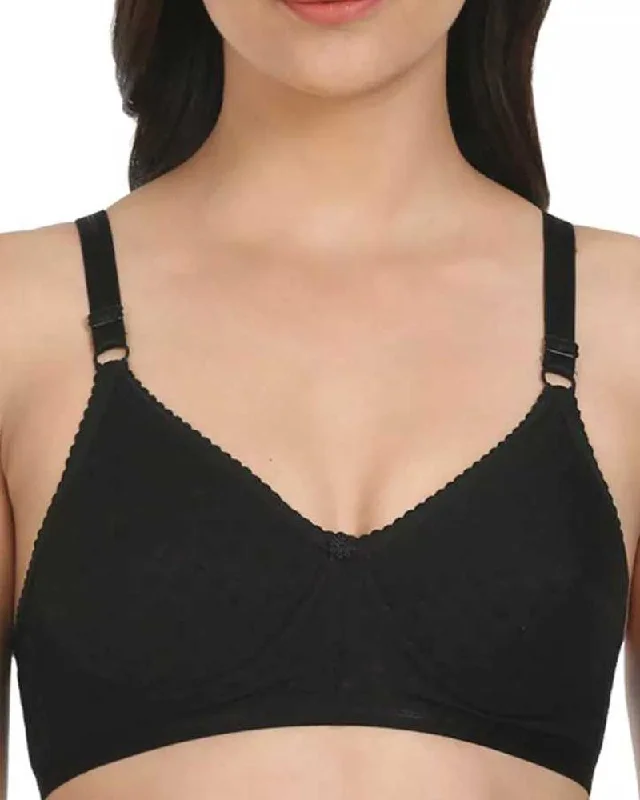 Black Dotted Padded Bra - 1576 - Bodycare - Black Light Padded Bra