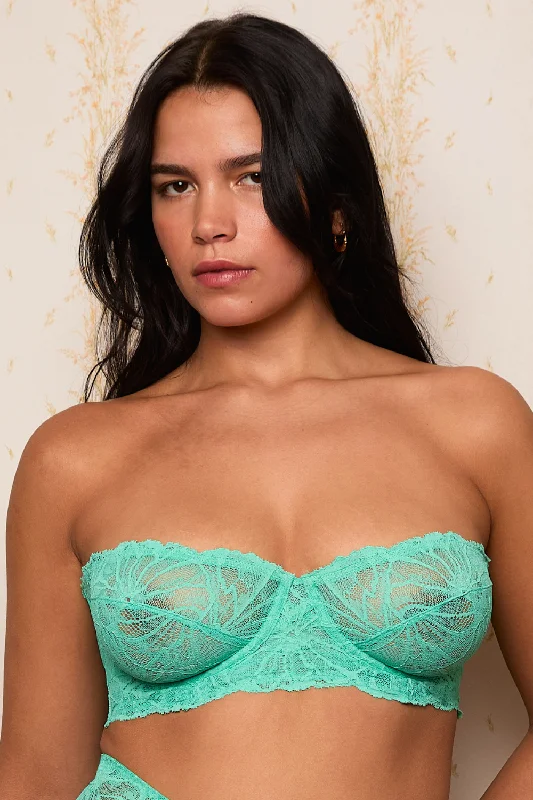 Eden Graphic Lace Strapless Bra Minimalist Wireless Bra