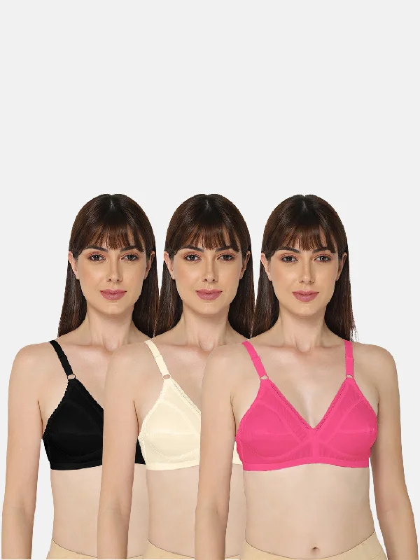 Naidu Hall Heritage-Bra Special Combo Pack - Naturalle - C66 Comfortable Bralette Style
