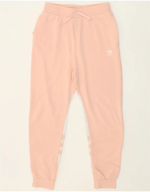 ADIDAS Womens Graphic Tracksuit Trousers Joggers W28 Medium Pink Trousers Seasonal Trendy