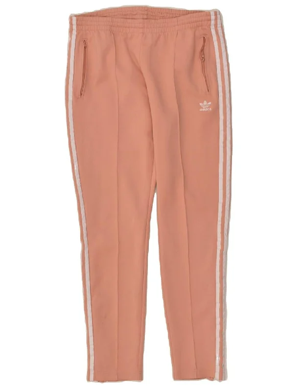 ADIDAS Womens Tracksuit Trousers UK 16 Large Beige Trousers Canvas Durable
