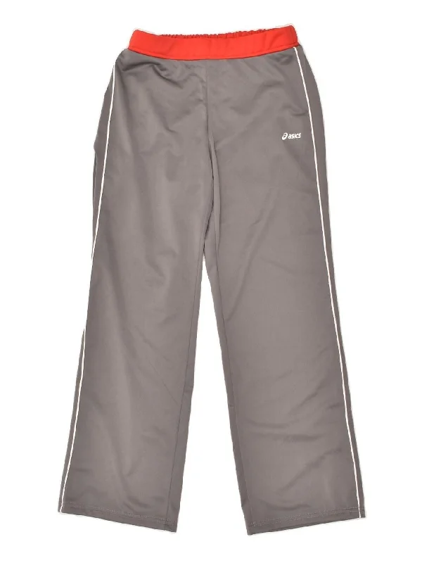ASICS Womens Tracksuit Trousers UK 14 Medium Grey Polyester Trousers Running Lightweight