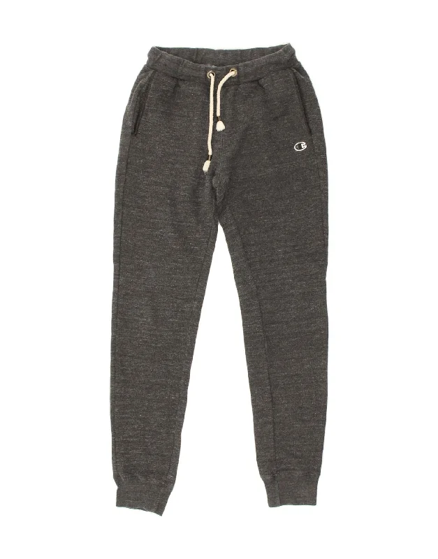 CHAMPION Womens Tracksuit Trousers Joggers UK 10 Small Grey Cotton Trousers Chinos Classic