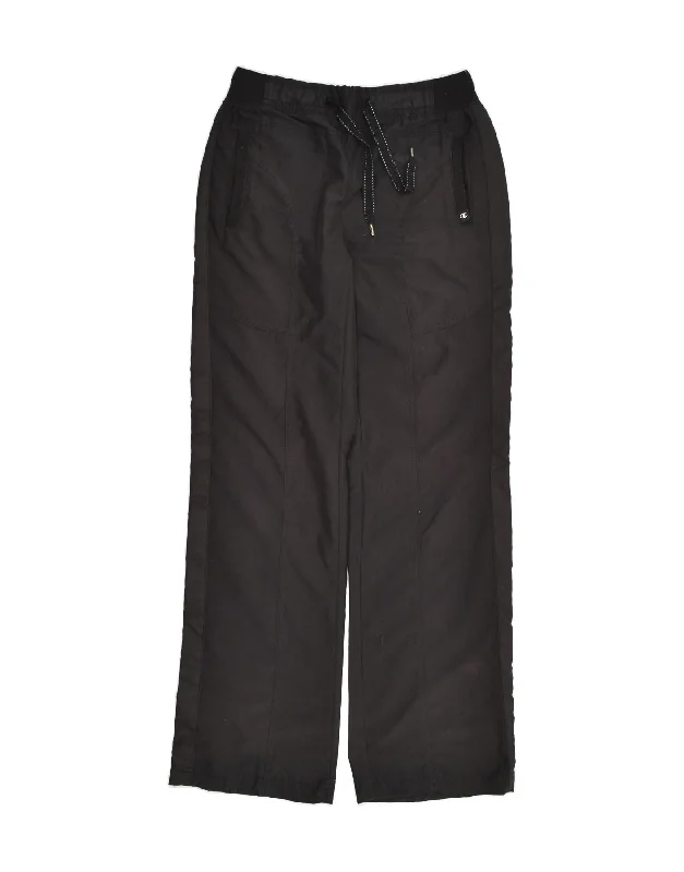 CHAMPION Womens Tracksuit Trousers UK 14 Medium Black Polyester Trousers sophisticated sleek