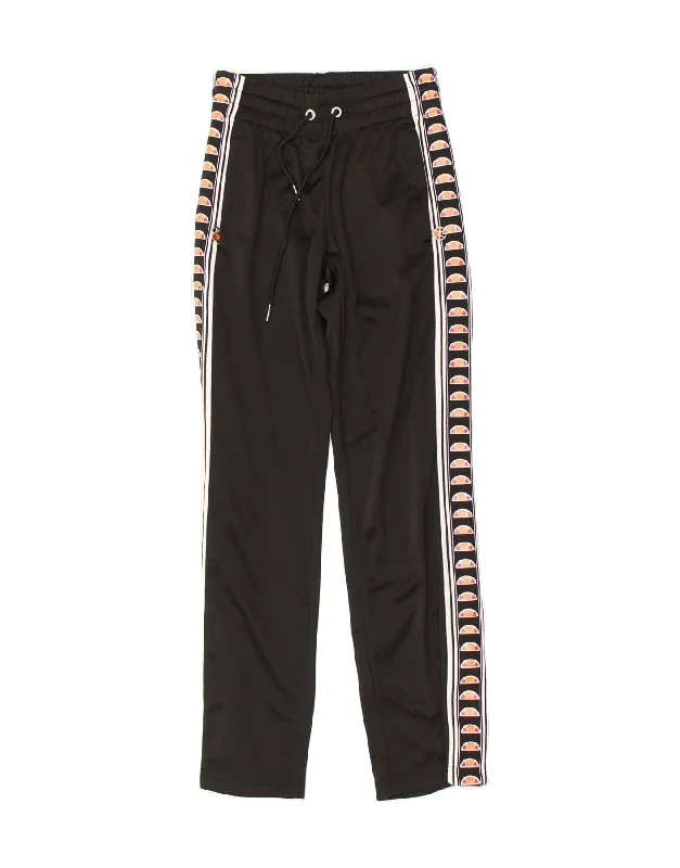ELLESSE Womens Tracksuit Trousers UK 4 XS Black Polyester Trousers Business Professional