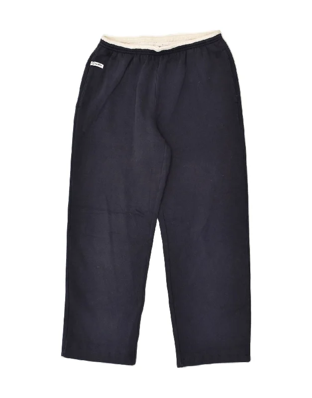 LOTTO Womens Tracksuit Trousers IT 42 Medium Navy Blue Cotton Trousers Polka Dot Cute