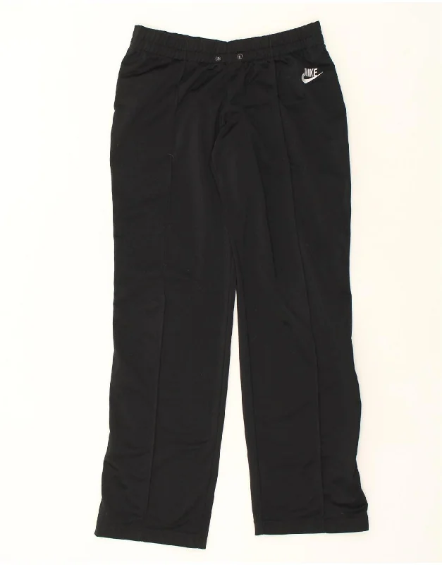 NIKE Womens Tracksuit Trousers UK 10/12 Medium Black Polyester Trousers Pleated Formal