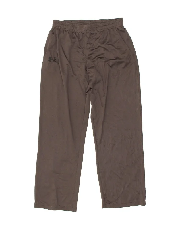 UNDER ARMOUR Womens Tracksuit Trousers UK 14 Large Grey Polyester Trousers Print Floral